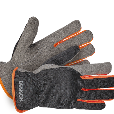 CARPOS Gloves grey/orange (12 pcs) S