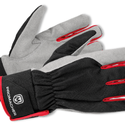 Alternative view of CARPOS VELCRO Gloves grey/red S