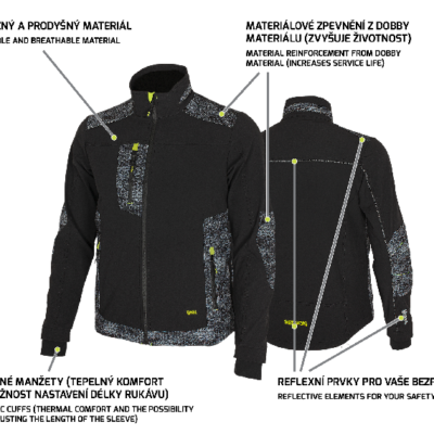 Alternative view of PREDATOR Jacket black/grey S 44-46