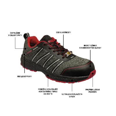 Alternative view of VECTRA S1P ESD NM Grey/red Low