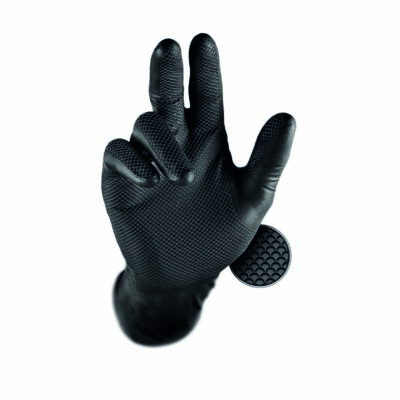 Jednorázové rukavice GRIPPAZ® 246 čierne 08