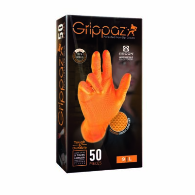 Alternative view of Jednorázové rukavice GRIPPAZ® 246 oranžové 08