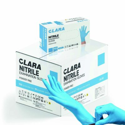 Alternative view of Jednorázové rukavice Clara Blue Nitrile - nepudrované - modré 07