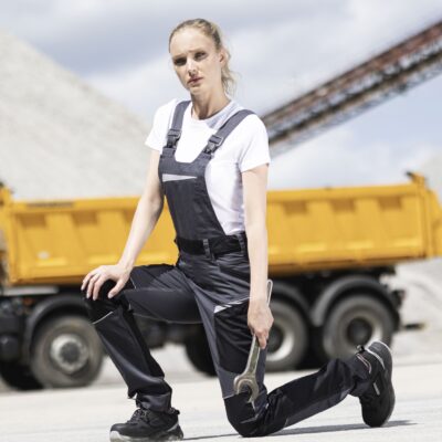 Dámske nohavice s náprsenkou ARDON®REFIWAN® tmavosivé 34