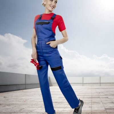 Alternative view of Nohavice s náprsenkou ARDON®COOL TREND dámske modré 34