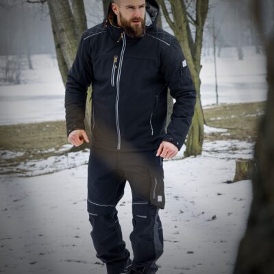 Bunda soft. ARDON®VISION ZIMNÁ pánska, čierno-oranžová XS